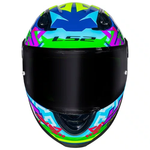 Capacete Fechado Ls2 Infantil FF812 Svent Azul Verde