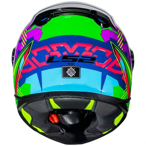 Capacete Fechado Ls2 Infantil FF812 Svent Azul Verde