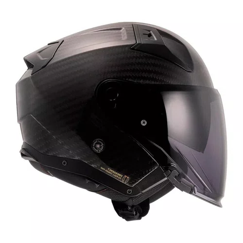Capacete Aberto LS2 Infinity 2 C Solid Carbon Preto Black Premium