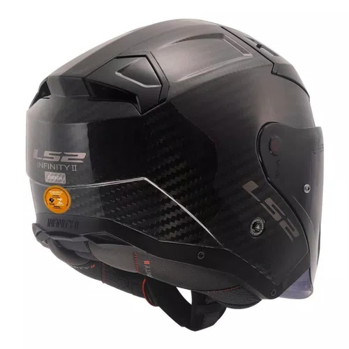 Capacete Aberto LS2 Infinity 2 C Solid Carbon Preto Black Premium
