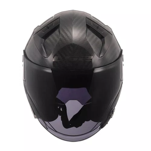 Capacete Aberto LS2 Infinity 2 C Solid Carbon Preto Black Premium