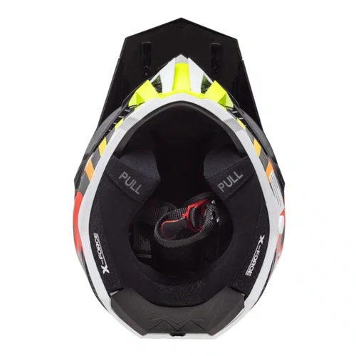 Capacete Motocross Ls2 Mx703 X Force C Barrier Amarelo Vermelho