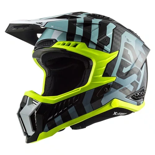 Capacete Motocross Ls2 Mx703 X Force C Barrier Sky Azul