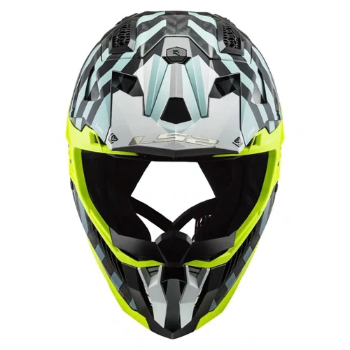 Capacete Motocross Ls2 Mx703 X Force C Barrier Sky Azul