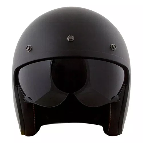 Capacete Aberto Ls2 OF599 Spitfire Monocolor Preto Fosco