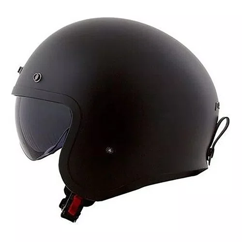 Capacete Aberto Ls2 OF599 Spitfire Monocolor Preto Fosco