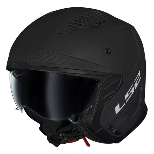 Capacete Aberto Dual LS2 OF606 Drifter Preto Fosco
