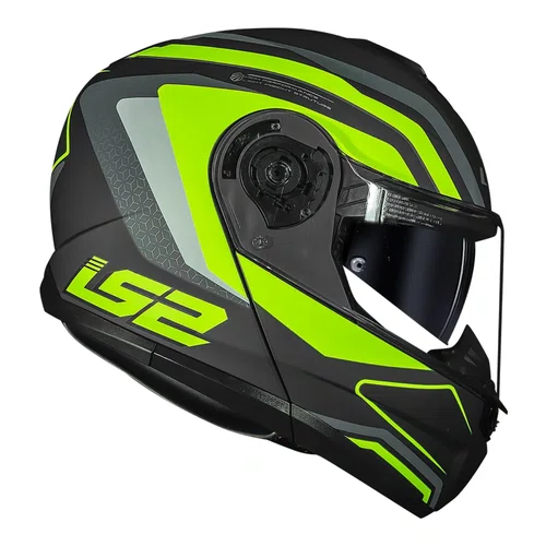 Capacete Articulado LS2 Strobe 2 Phantom Titanium Fosco