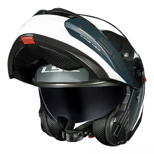 Capacete Articulado LS2 Strobe 2 Victory Cinza Fosco Gray Original