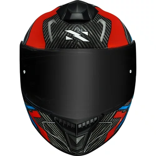 Capacete Norisk Carbon R Rider Branco Azul Vermelho