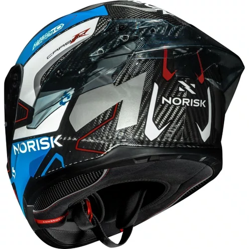 Capacete Norisk Carbon R Rider Branco Azul Vermelho