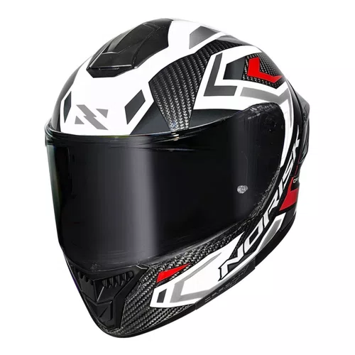 Capacete Norisk Carbon R Spot Branco