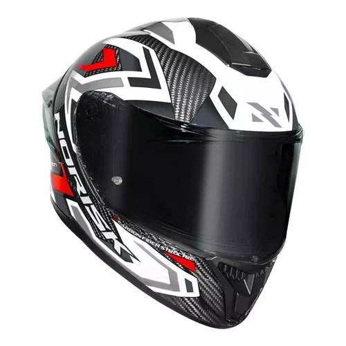 Capacete Norisk Carbon R Spot Branco