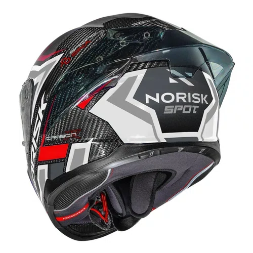 Capacete Norisk Carbon R Spot Branco