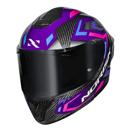 Capacete Norisk Carbon R Spot Roxo