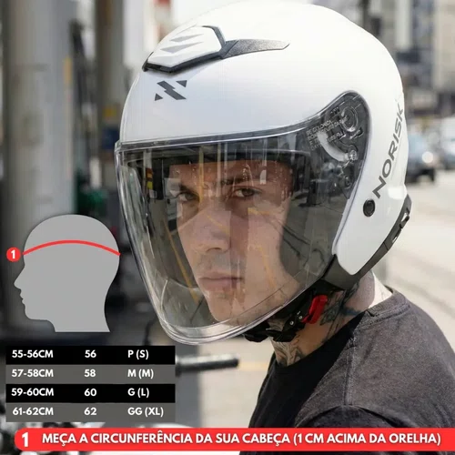 Capacete Norisk City Monocolor Branco