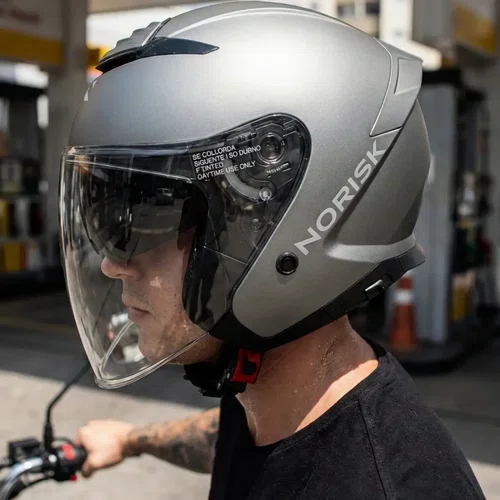Capacete Norisk City Monocolor Cinza Fosco