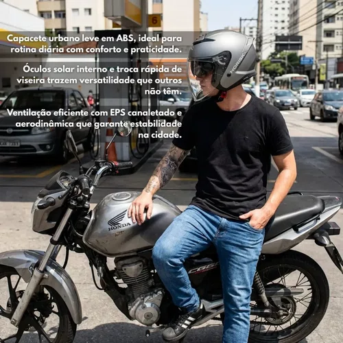 Capacete Norisk City Monocolor Cinza Fosco