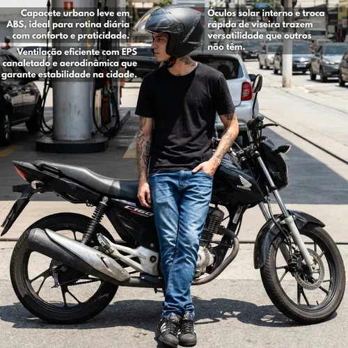 Capacete Norisk City Monocolor Preto Fosco