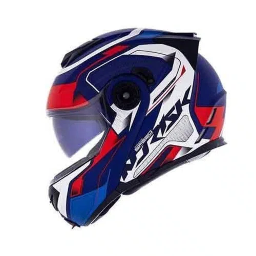 Capacete Articulado Norisk Ff345 Route Speedmax Azul Branco