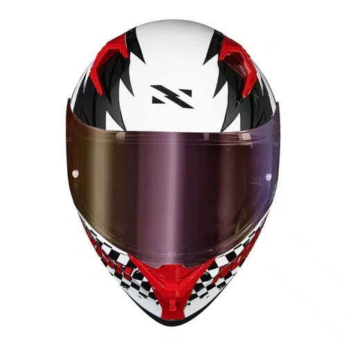 Capacete Fechado Norisk Flow Daytona Branco Vermelho
