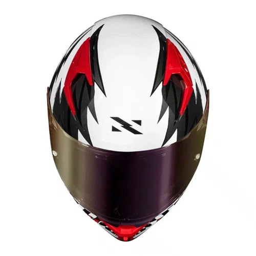 Capacete Fechado Norisk Flow Daytona Branco Vermelho