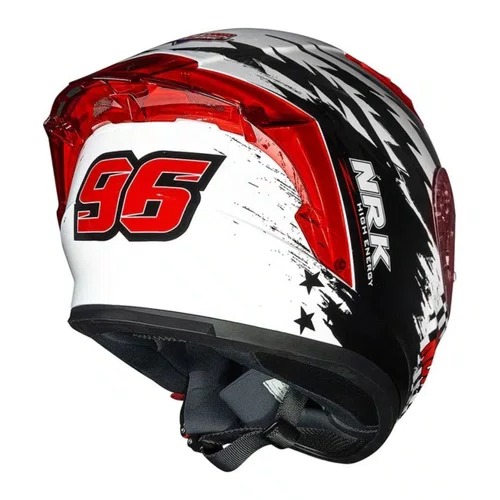 Capacete Fechado Norisk Flow Daytona Branco Vermelho
