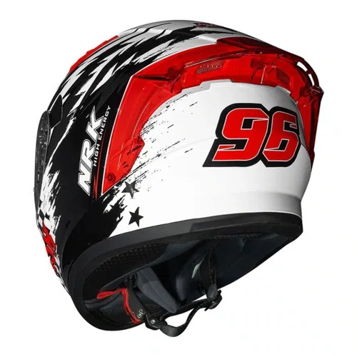 Capacete Fechado Norisk Flow Daytona Branco Vermelho