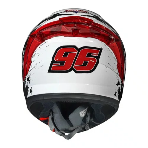 Capacete Fechado Norisk Flow Daytona Branco Vermelho