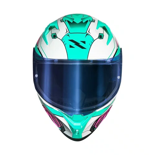 Capacete Norisk Flow Robot Branco Verde