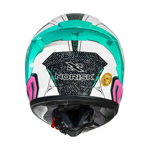 Capacete Norisk Flow Robot Branco Verde