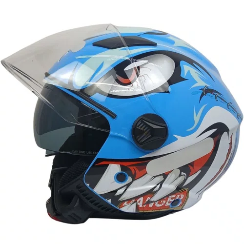 Capacete Aberto Norisk Orion SV Danger Azul