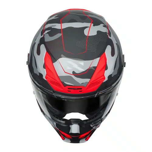 Capacete Fechado Norisk Rock C/ Oculos Solar Tactical Preto Vermelho