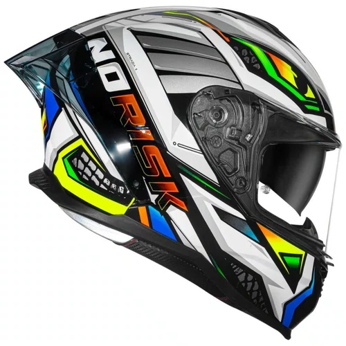 Capacete Fechado Norisk Strada 2 Reptel Vermelho Azul