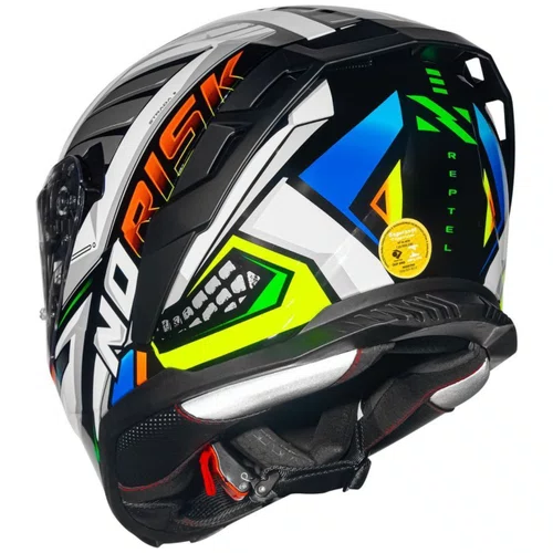 Capacete Fechado Norisk Strada 2 Reptel Vermelho Azul