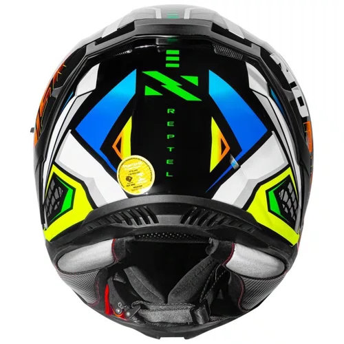 Capacete Fechado Norisk Strada 2 Reptel Vermelho Azul