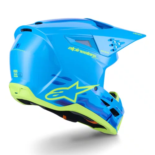 Capacete Off Road Alpinestars SM3 Force Azul Brilho
