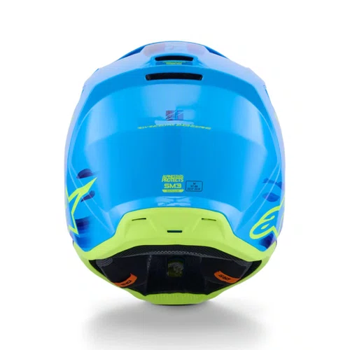 Capacete Off Road Alpinestars SM3 Force Azul Brilho