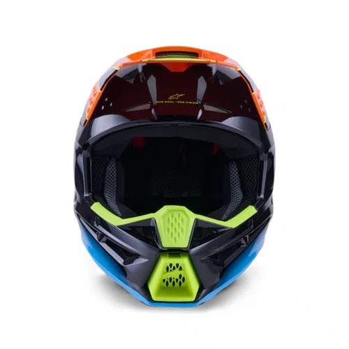 Capacete Off Road Alpinestars SM3 Fray Preto Laranja Amarelo
