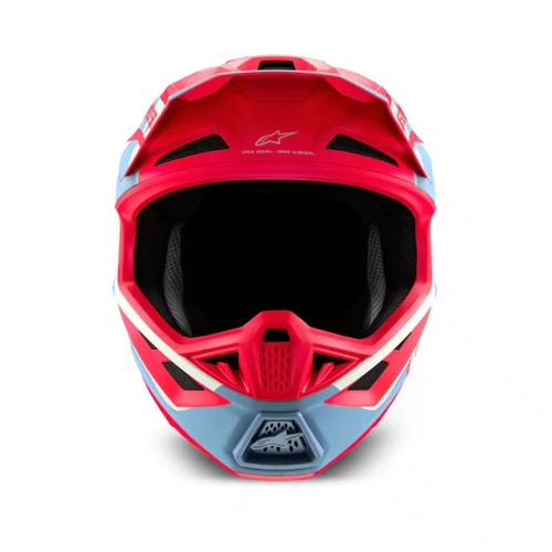 Capacete Off Road Alpinestars SM7 Beast Coast Cinza Claro Laranja
