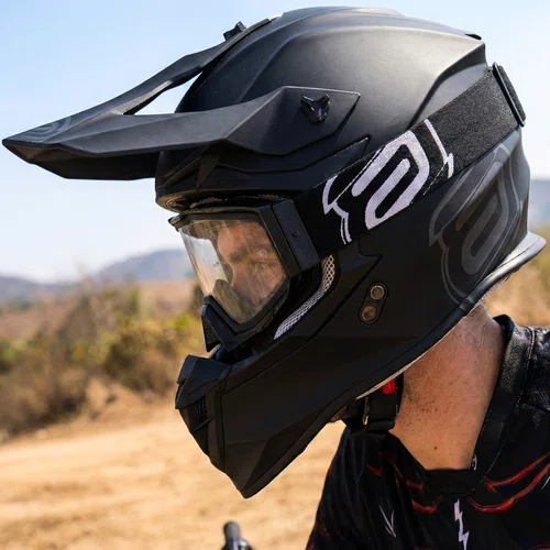 Capacete Off Road Asw R3 Solid Preto