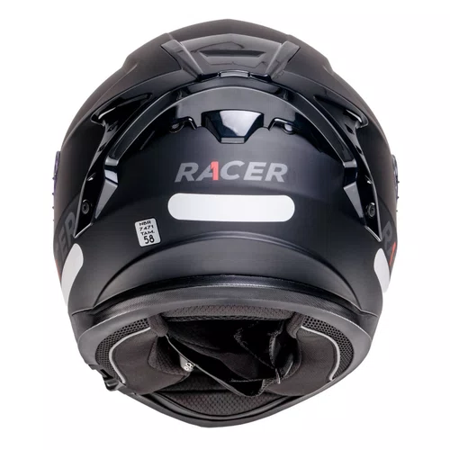 Capacete Fechado Racer1 Rc2 Start Monocolor Preto Fosco