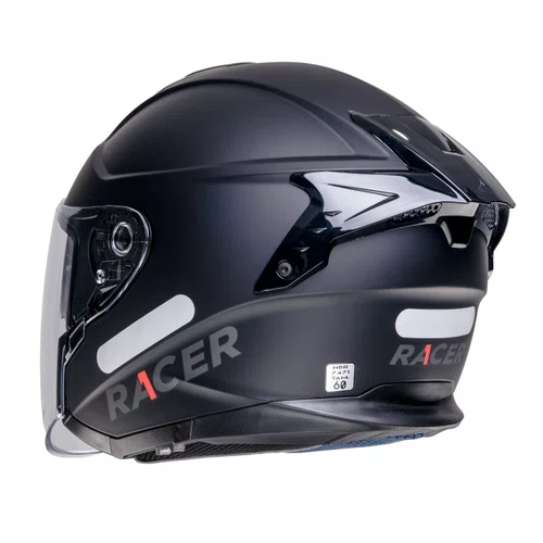 Capacete Aberto Racer1 Rc3 Wind-R Monocolor Preto Fosco