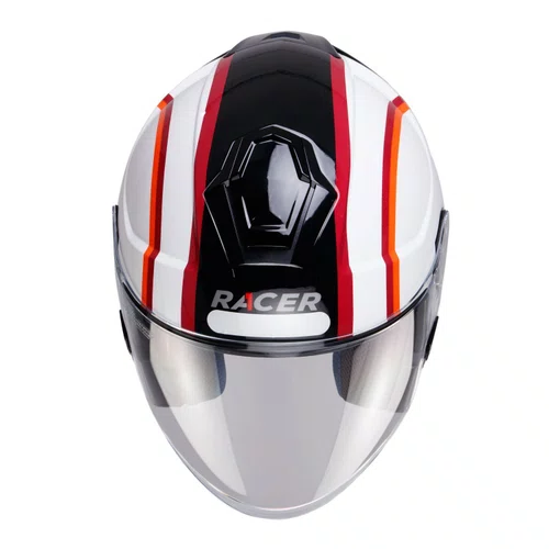 Capacete Aberto Racer1 Rc3 Wind-R Voyager Branco Vinho Preto Laranja