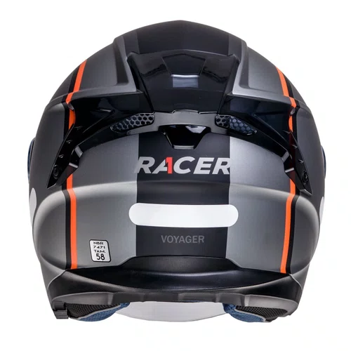 Capacete Aberto Racer1 Rc3 Wind-R Voyager Cinza Preto Laranja