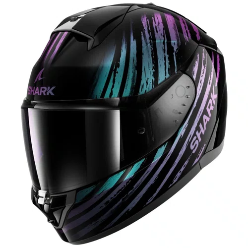 Capacete Fechado Shark Ridill 2 Assya Preto Roxo