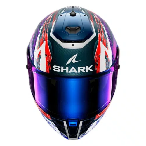 Capacete Shark Spartan RS Carbon Zarco Signature Branco Roxo