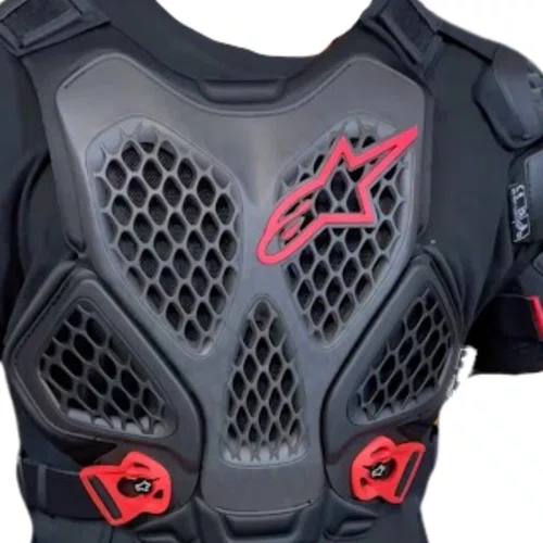 Colete Alpinestars A6 Chest Protector Preto Vermelho