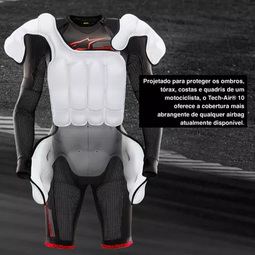 Colete Alpinestars Tech-Air 10 Race Tecnologia Moto GP Premium