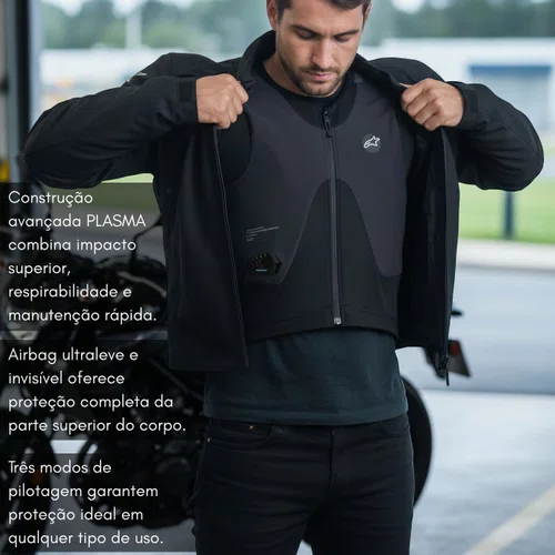 Colete Alpinestars Tech Air 5 Plasma Preto